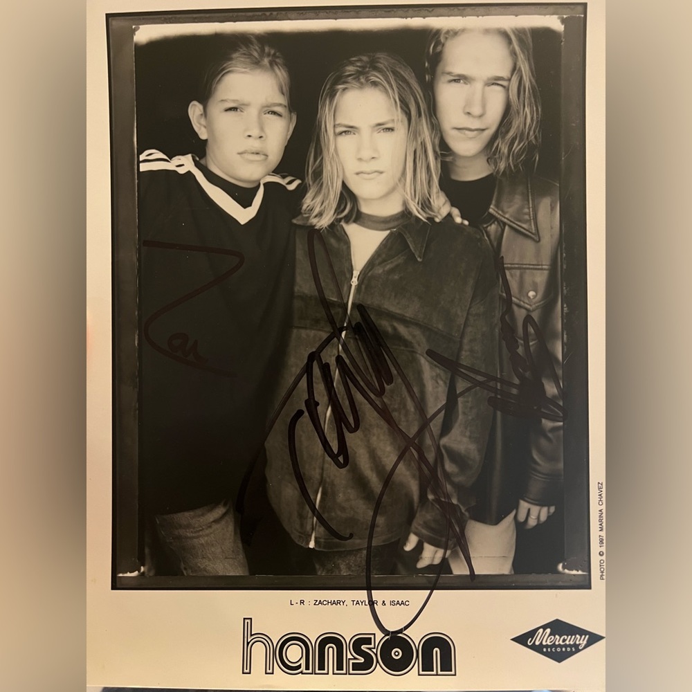 Autographed Hanson Poster